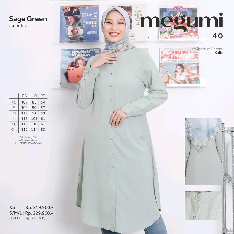MEGUMI 40 BY ETHICA | TUNIK TERBARU TUNIK KEKINIAN TUNIK POLOS TUNIK SIMPEL 4
