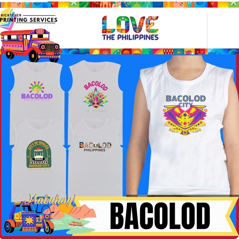 Bacolod Philippines Design Trendy Graphic Muscle Tees for Kids - TikTok ...