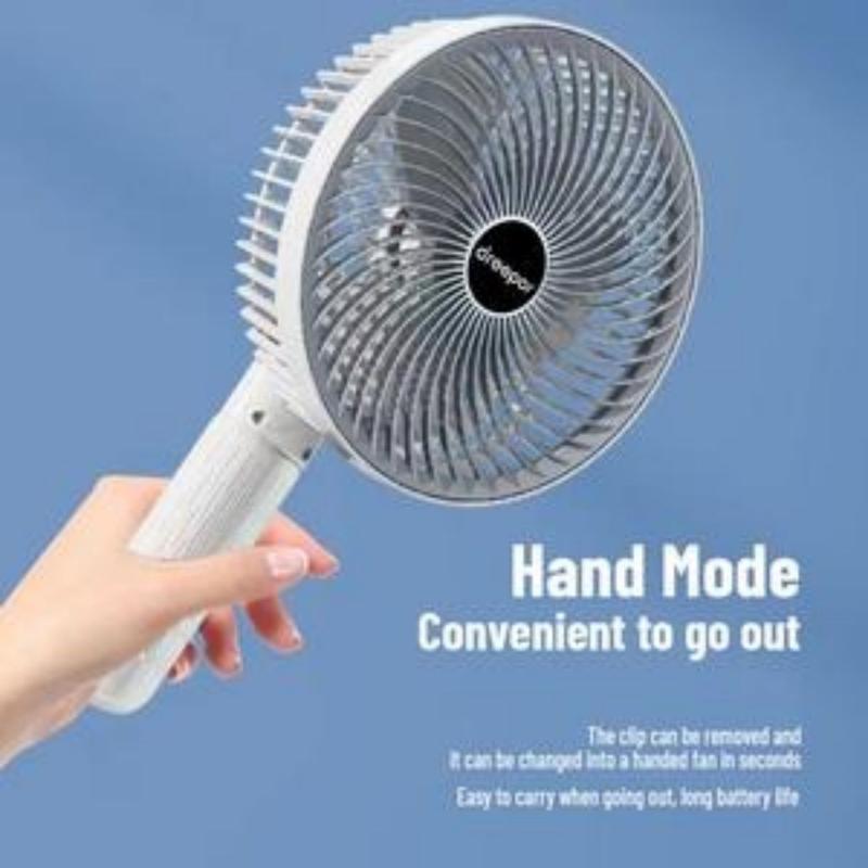 Product Introduction of [Bigger size 7 inches] In stock Kipas Mini Portable Fan Table Fan Desktop Fan Handheld fan Clip fan Hanging fan Rechargeable Strong Wind 350° adjustable 3 mode Super enhanced wind speed Super enhanced battery life Usb Power Mobile kuromi smallfan 9
