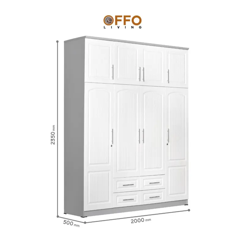 Offo Living - Lemari Pakaian 4 Pintu LPXD - Lemari Pakaian Lipat - Lemari Pakaian LPXD 4