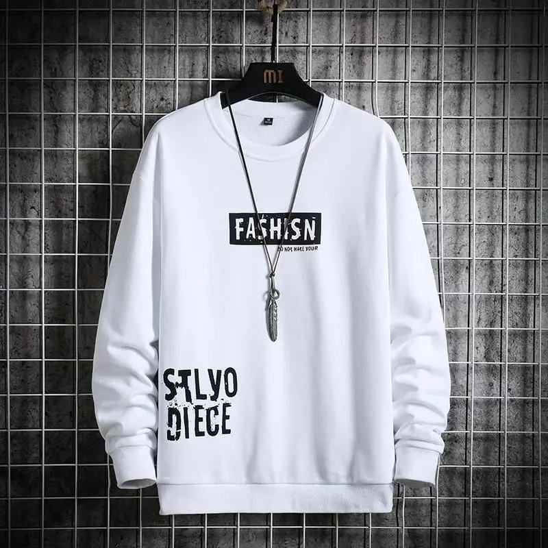 Baju lengan panjang  L,XL,XXL kaos disto t-shirt bandung terlaris fashion pria FANDY Fit Motif Sablon Distro Hoodie Oblong 6