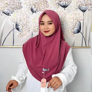 Bergo Non Pet Size L Dhinda Hijab Instan Jersey