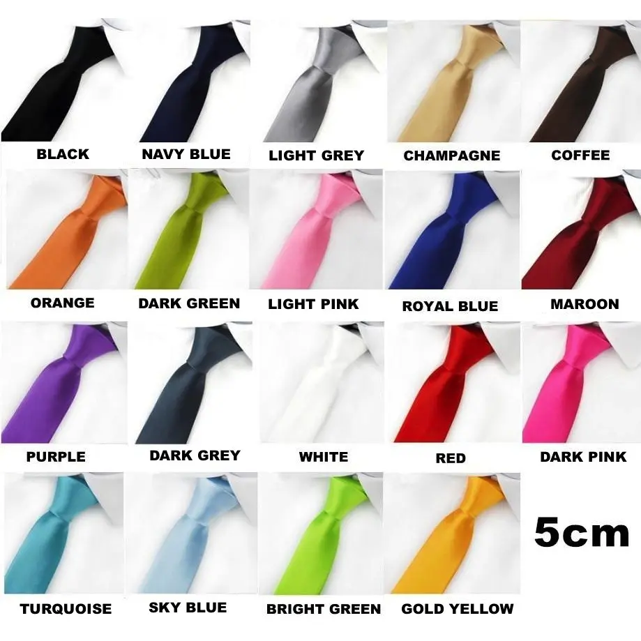 (PREMIUM SILK MATERIAL) FishMyX Professional Premium Men Neck Tie Men Tie Man Solid Color High Quality Unisex Necktie Female Tie Tali Leher WIDTH 5CM MULTICOLOR [FREE RM 50 VOUCHER]