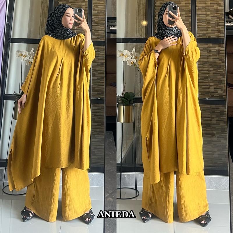 Jazeera Set Abaya Set Kulot Jumbo Polo Linen Premium 8