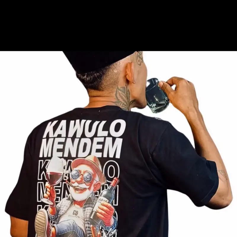 Baju Kaos Kawulo Mendem - Tshirt Premium Distro Free Sticker Cotton Combed 24s 4