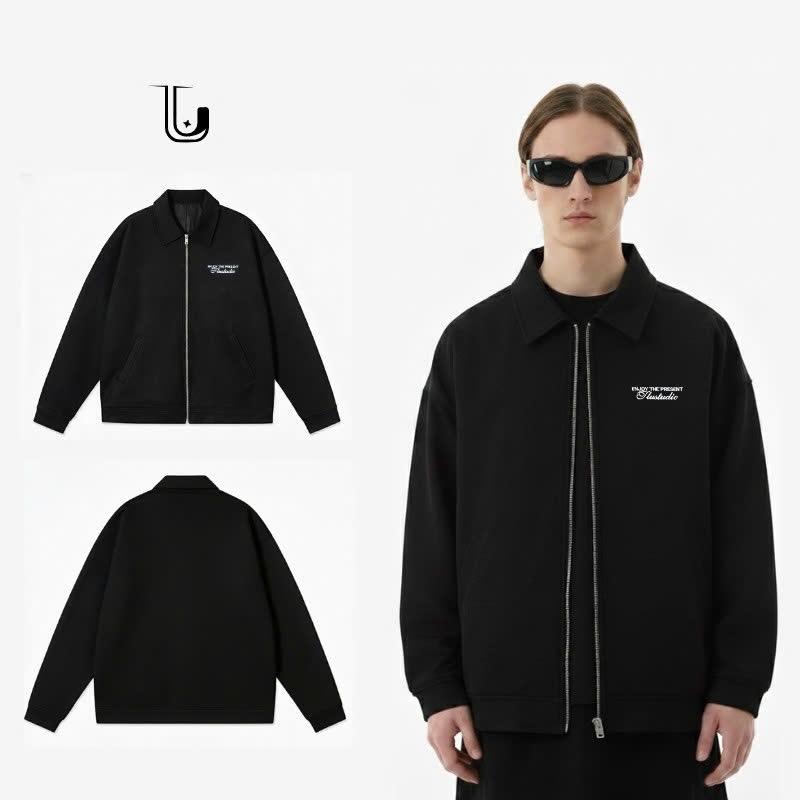   Deal mở bán  Áo Khoác Kaki Jean Vải Dày Cao Cấp Form Boxy Thêu Full chữ TLU Unisex Nam Nữ Top 