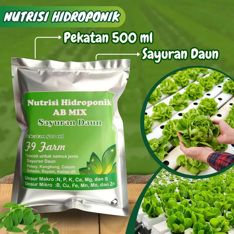 AB Mix 500 ml Serbuk Pupuk Nutrisi Hidroponik Sayuran Daun - Kualitas Premium 1