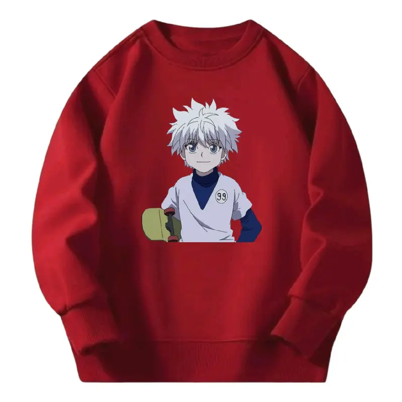 Sweater Basic kilua sketbor Crewneck Fleece Anak Usia 5-15 Tahun untuk Cewe dan Cowok - Fashion 5