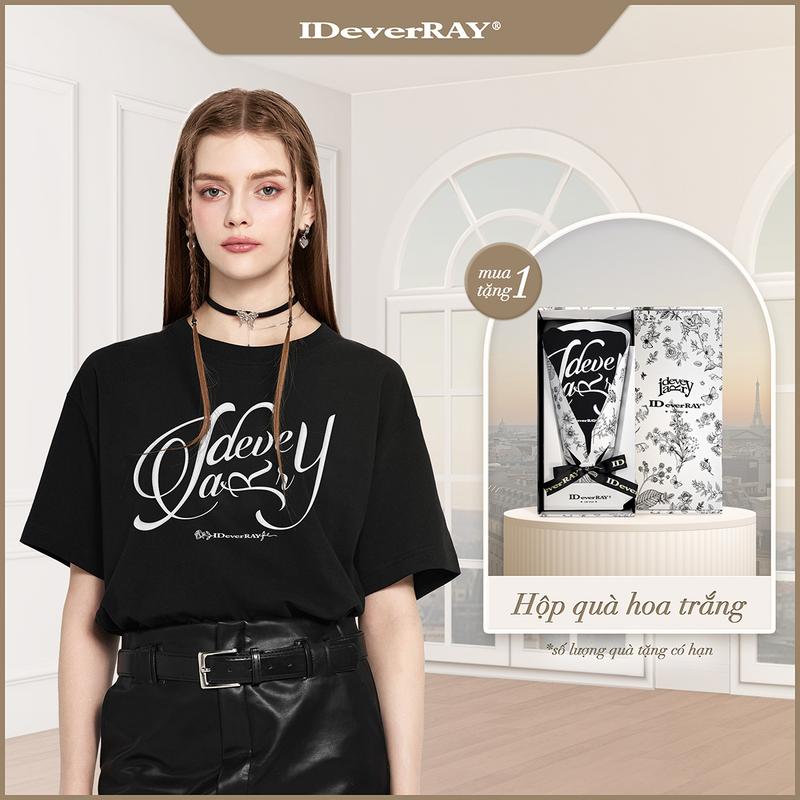 [HỘP HOA TRẮNG] Áo thun unisex cao cấp chính hãng IDeverRAY quà tặng cho người yêu thương [FOREVER - Trọn đời] form oversize chất liệu cotton 260gsm