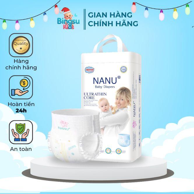   NANU  Tã Bỉm DÁN  QUẦN BỊCH 50 MIẾNG Size S M L XL XXL 3XL 4XL 5XL Freeship Có Thun Co Giãn Chống Tràn Chống Hăm Bé Trai Bé Gái Vạch Báo Đầy Đùi Ếch Siêu Mỏng Siêu Nhẹ Gel Thần Kỳ 