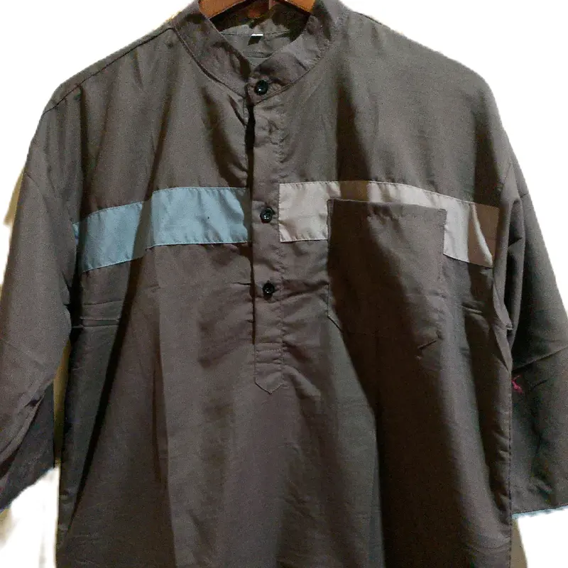 Baju Koko Kurta Dewasa Warna Coklat Mahogany Lengan Pendek 3/4 | Koko Kurta Pria Dewasa Model Terbaru 2