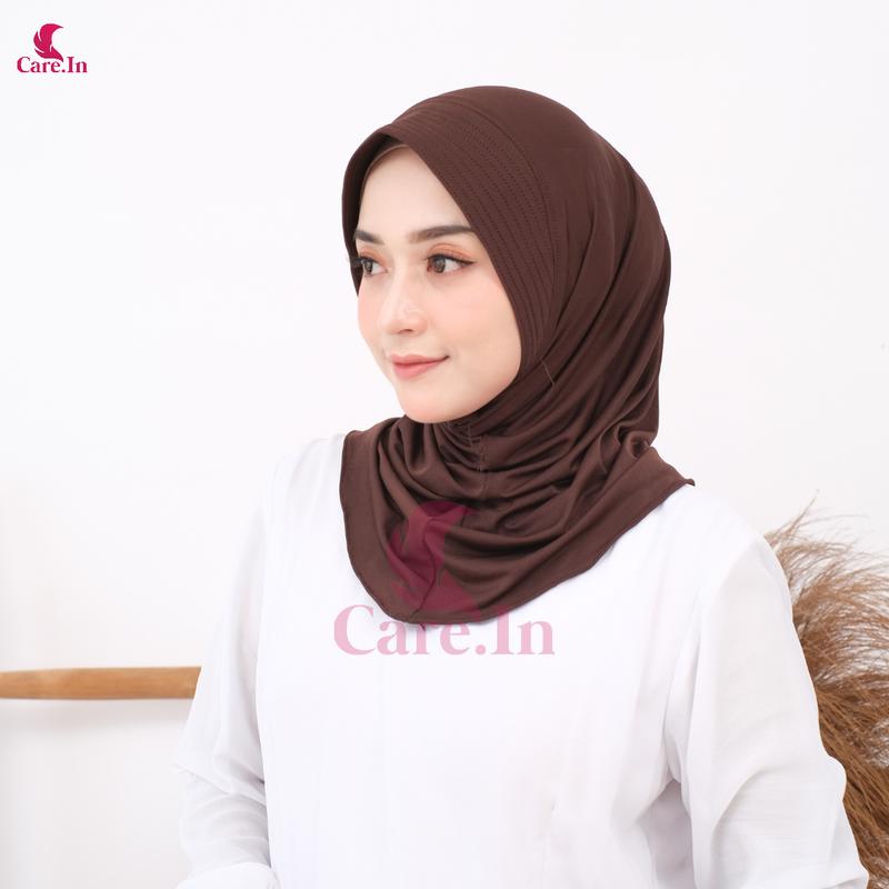 CARE.IN Kerudung Instan Sport Pad Muslim 30 Warna - Jilbab Sport Jersey Nayaman | Hijab Voly Sport Runing 8