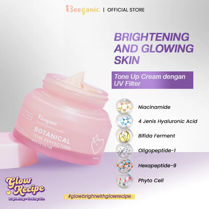 Beeganic Botanical Tone Perfecting With UV filter (Tone up Cream) Mencerahkan 1