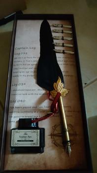 Product Review of Pulpen Bulu Pena Fountain Kaligrafi Stainless Vintage Retro dengan Kotak Hadiah Ulang Tahun from b**k 0