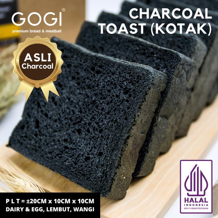 Jual Roti Tawar Hitam Kotak Roti Charcoal Bread Roti Charcoal Toast ...