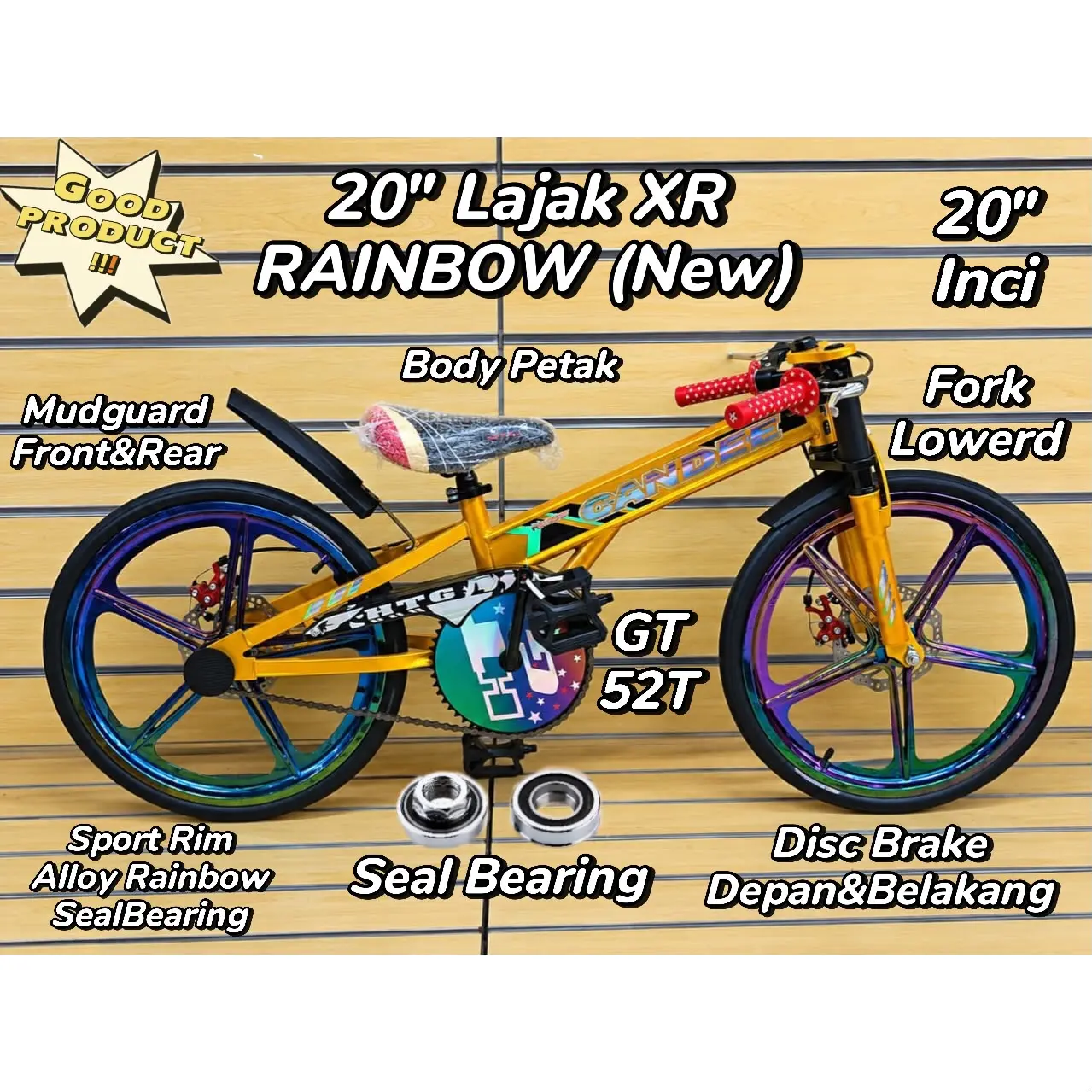 New Basikal lajak Candy /LAJAK lowerd/basikal lajak body Petak/GT stem ...