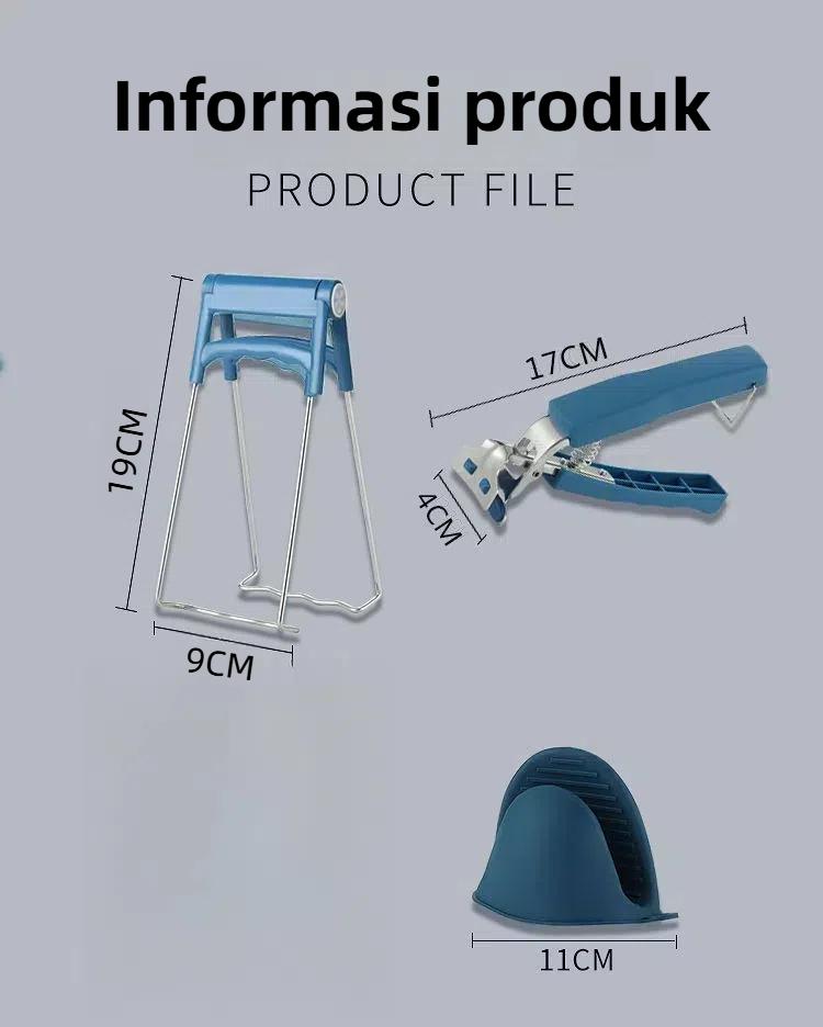 Product Introduction of Penjepit Mangkuk / Penjepit Anti-Panas / Alat Dapur / Penjepit Mangkuk, Piring, Kukusan / Penjepit Anti-Selip dan Anti-Panas / Pengangkat Piring / Alat Dapur Serbaguna 8