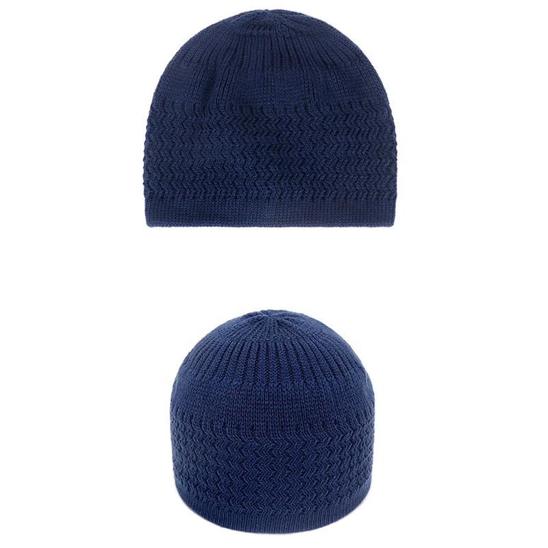 Product Introduction of [Feeling Youth] 1pc Unisex Warm Hat Knitted Hats Men's and Women's Wave Jacquard Neutral Dome Wrap Head Cap 26
