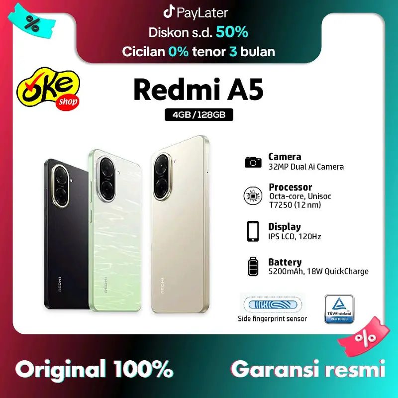 Xiaomi Redmi A5 4/128GB Garansi Resmi not Redmi A3 A2 0