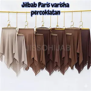 Hijab Segi Empat Paris Jadul Varisha Percoklatan Kualitas bagus untuk Pecinta Cokelat