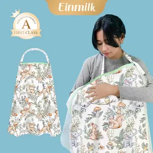 Einmilk Apron Menyusui | Nursing Cover Natural Moms | Dua Sisi Jaring Apron Penutup Menyusui Bayi Kereta Dorong Serbaguna QNC
