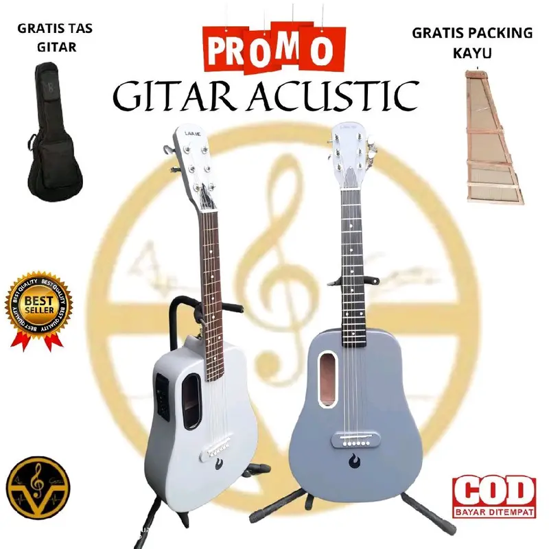 Gitar Akustik Lava Me 3/4 Gratis Tas Pick Dan kunci L 6