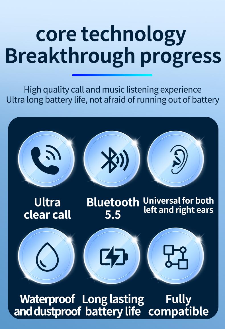 K1 Single Wireless Earphones Air Conduction OWS Headphone HiFi Ear-Hook Music Sports Noise Cancelling Headset Untuk Semua Smartphone K1 Single Wireless Earphones Air Conduction OWS Headphone HiFi Ear-Hook Music Sports Noise Cancelling Headset Untuk Semua Smartphone