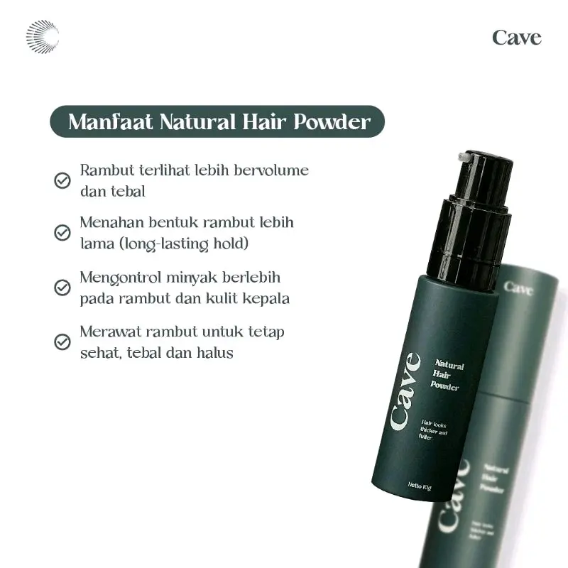 Cave Natural Hair Powder Rambut Bervolume Tampak Tebal 10g 3