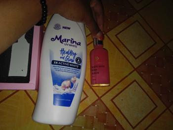 Product Review of PAKET MENCERAHKAN BADAN MARINA UV WHITE HEALTHY AND GLOW DAN HOUSE OF BEAUTY WHITE DOSE BODY SERUM 50 ML NEW YOUTH SKIN REVOLUTION Lotion Tubuh Pencerah from ⋆** 1
