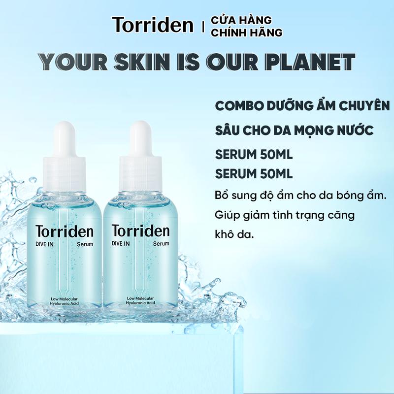   COMBO  2 Serum Hyaluronic Acid  HA  Torriden Dive In 50ml Hỗ Trợ Cấp Ẩm Sâu Dưỡng Da Căng Mịn  *  