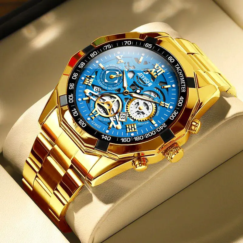 Ditingkatkan-Emas dan Biru【Lampu malam+Tahan air】