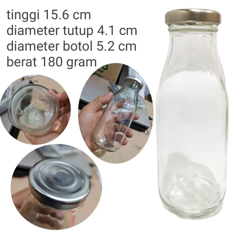 / 9 (sembilan) pcs 200/300/330/ 350ml BOTOL JUICE 350ML KACA BARU + TUTUP SENG / BOTOL JUS KACA 350ML / BOTOL KACA SYRUP 350 ML / SUSU KACA350ML s1 1