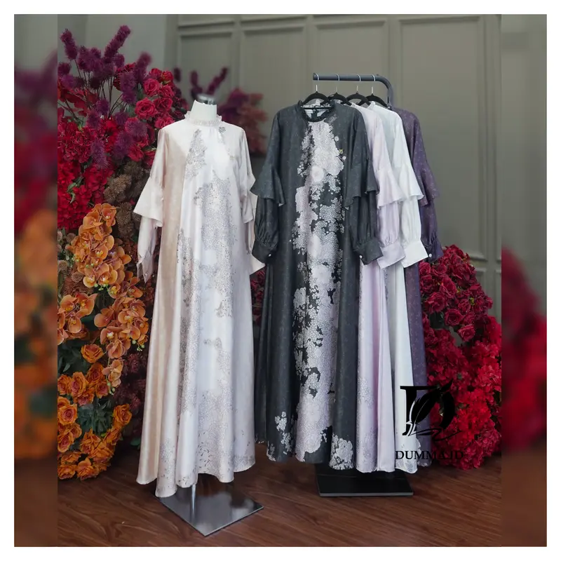 Niseko Auntentik Dress - silk parita Printing by Dumma 2