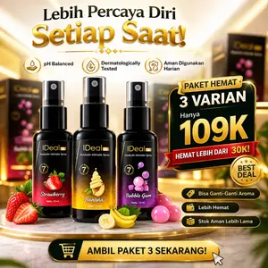 [PROMO HEMAT DAPAT 3] IDEALMEN Sweet Aromatic Spray Strawberry, Banana Ice & Bubble Gum 20ML