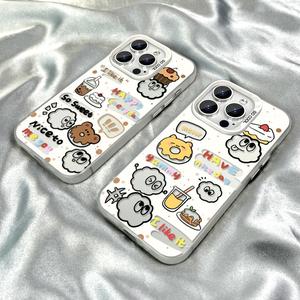 ลูกอมถ่านหินเข้ากันได้กับเคส iPhone16 พรีเมี่ยม Sense iPhone15 ใหม่ iPhone14 ป้องกันการตก 13/12 สีเงินความคิดสร้างสรรค์ 11 / XSMax การ์ตูน XR / XS / 8Plus ‌สำหรับผู้ชายและผู้หญิง