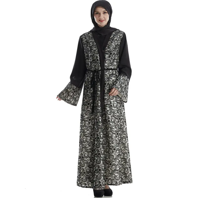 Vintage Women Arabia Dress fashion Muslim wear Plus Size Islamic Abaya Maxi Robe