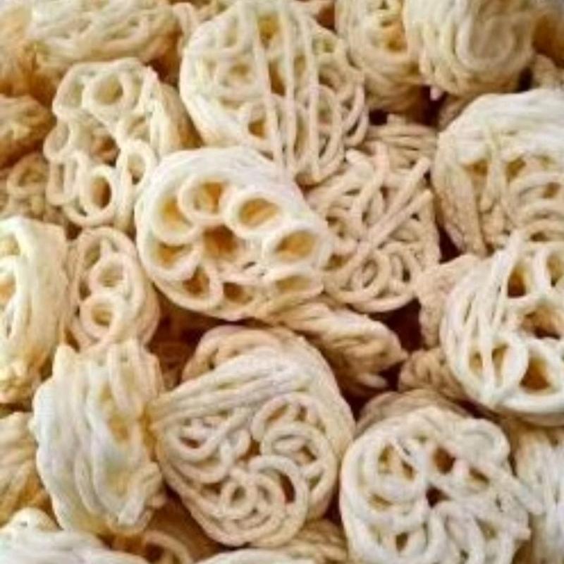 KERUPUK SARI IKAN TENGGIRI  (GRADE A) Snack Food Makanan Putih Bawang Kering 0