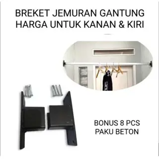 Penyangga Breket Jemuran Kayu Atau Besi Penyangga Jemuran Gantung