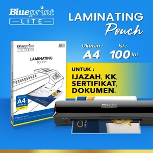 Blueprint Lite Laminating Pouch Film A4 & F4 Plastik Laminating Panas isi 100 pcs