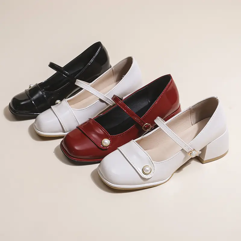 Sepatu Pesta Mayz 0023 Sepatu Kerja Heels Glossy Tali  3 Warna 1