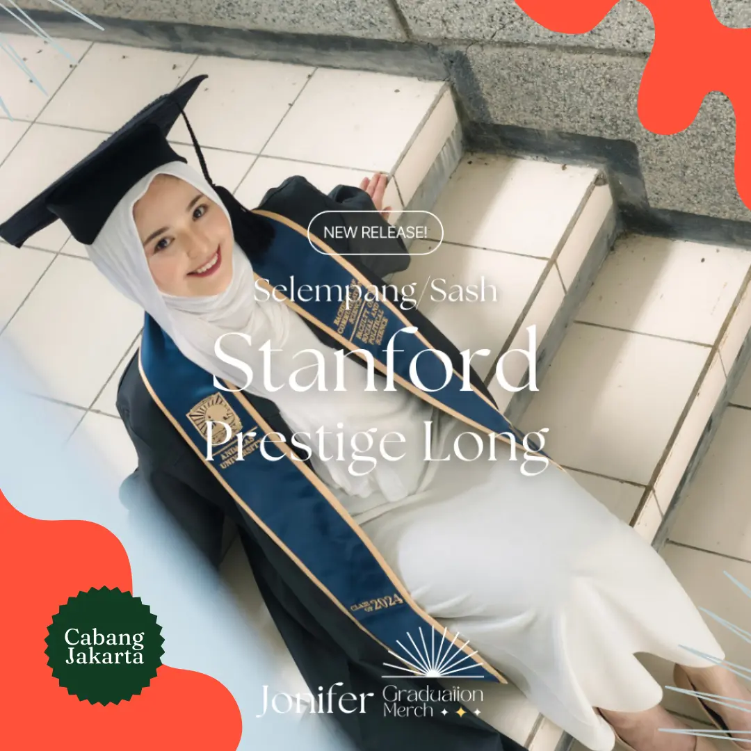 Selempang Wisuda Stanford Prestige - Standard and Long Size - Bahan Satin Premium - Graduation Sash - New Product!!