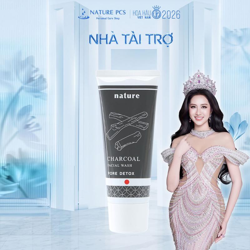 Sữa Rửa Mặt Than Hoạt Tính Cho Da Dầu Naris Nature Charcoal 100g