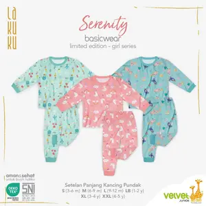 Lakuku - Velvet Junior Setelan Lengan Panjang Baju Celana Piyama
