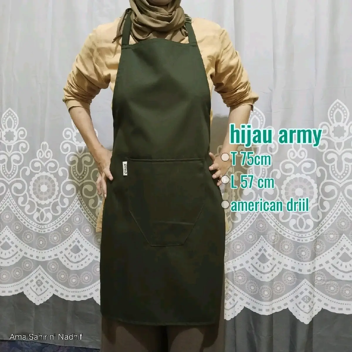 CELEMEK /APRON POLOS  BAHAN PREMIUM KATUN AMERICAN DRIIL