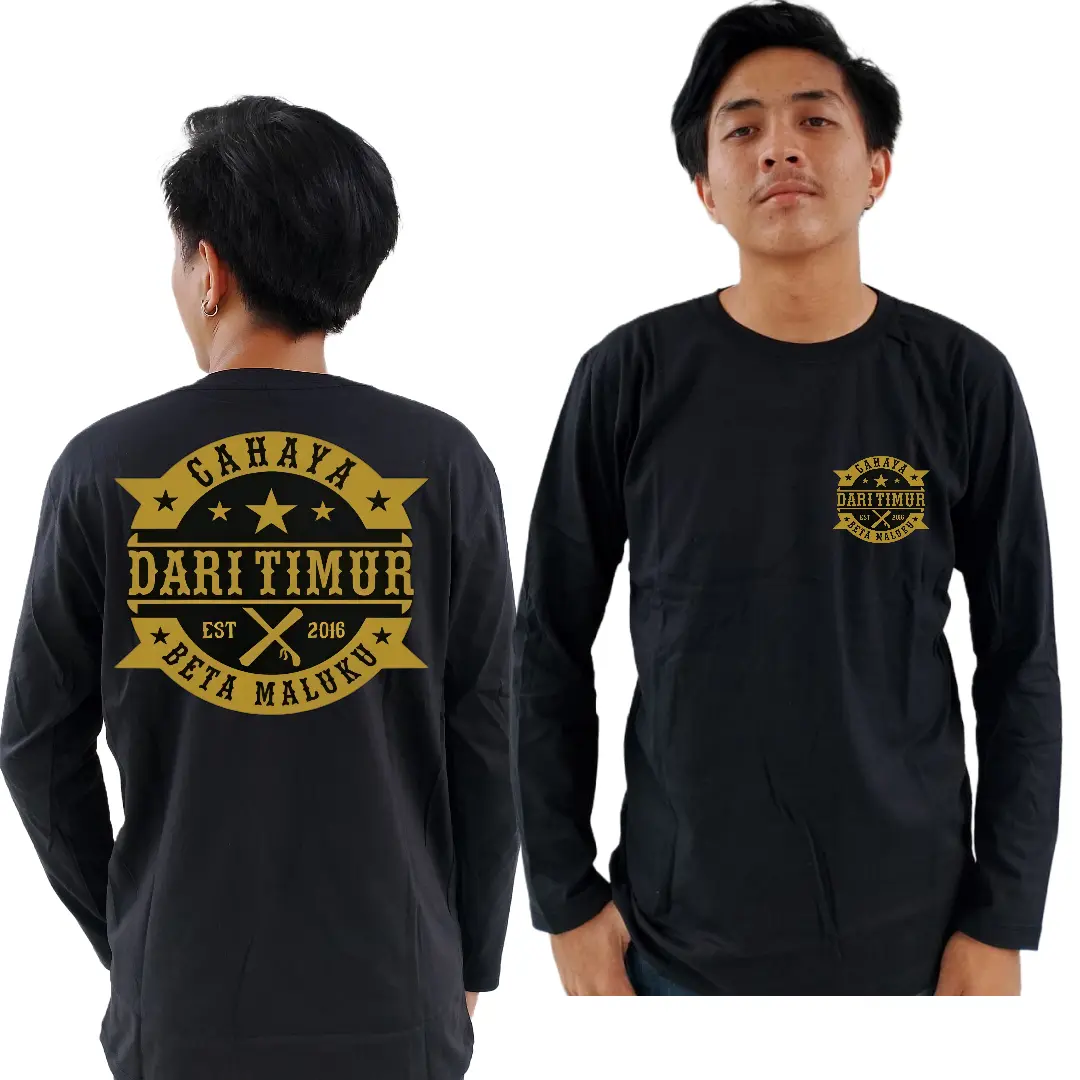 KAOS DISTRO DARI TIMUR CAHAYA BETA MALUKU DESAIN KAOS SIMPLE KEREN READY LENGAN PENDEK DAN PANJANG