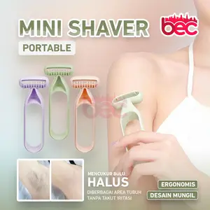 [BEC] Mini Shaver Portable Manual Serbaguna / Alat Cukur Bulu Kaki Tangan dan Ketiak Waterproof Tanpa Sakit