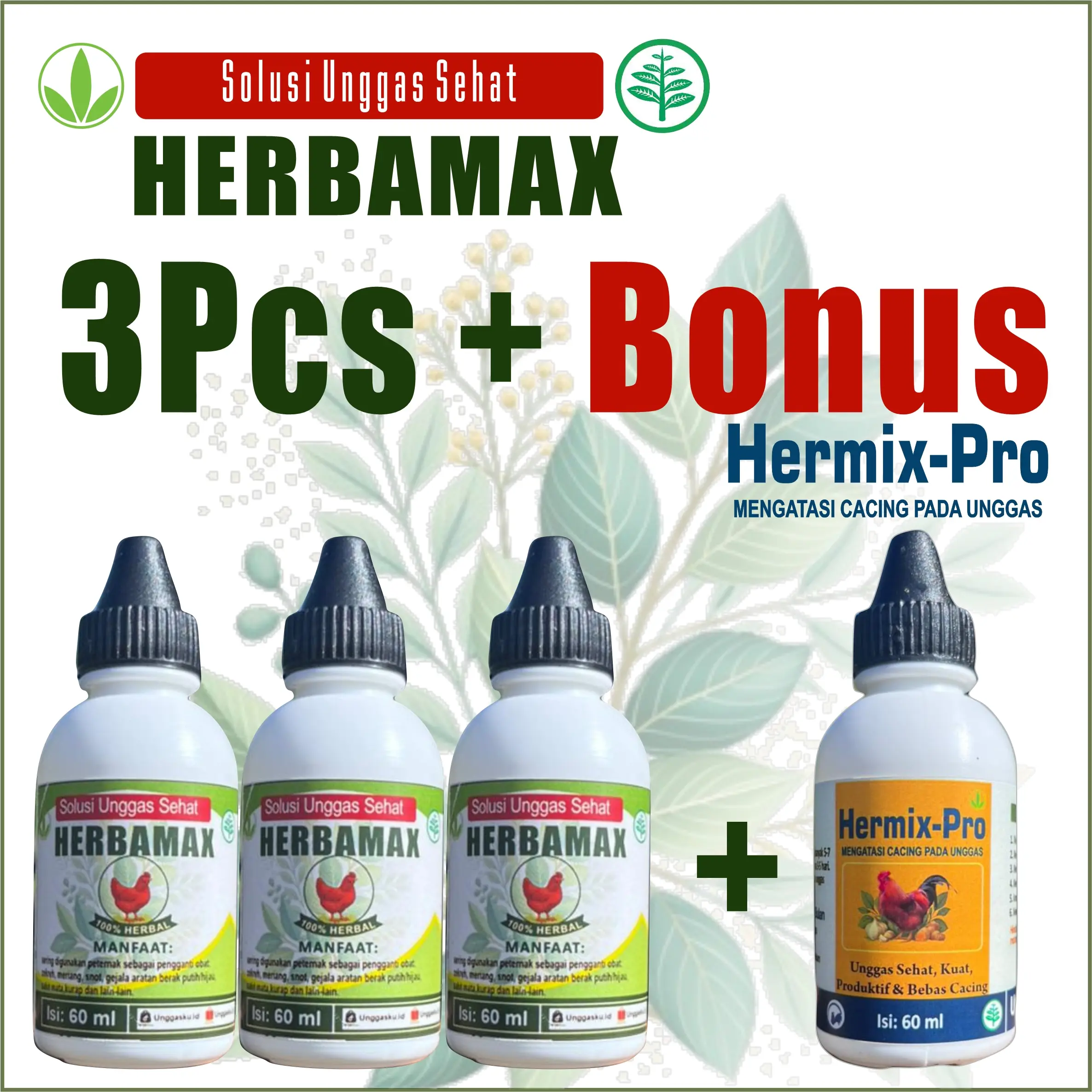 3 pcs Herbamax + bonus hermix-pro
