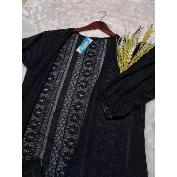 Cardigan burkat Cardigan wanita Long outer burkat lengan balon Kardigan Panjang Muslim  Baju Remaja Fit Casual Kondangan Atasan Dress 1