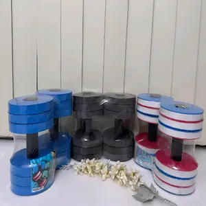 Pelampung Water Dumbell Aerobik I Dumbell Water Pelampung Sepasang Bahan Spin Busa Padat Latihan Otot Fleksibel Praktis untuk Gym dan Rumah