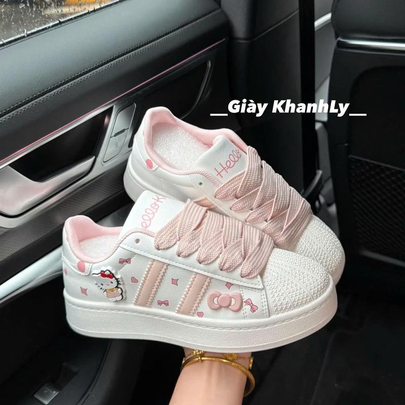 Giày nữ thể thao 2 màu mũi sò hàng QCCC KIT mẫu mới 2025